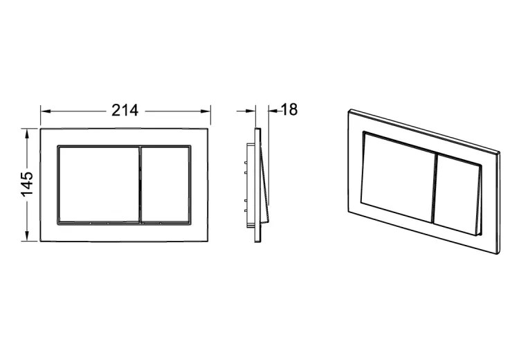 Панель змиву для унітазу TECEbase, біла (9240700) image 2