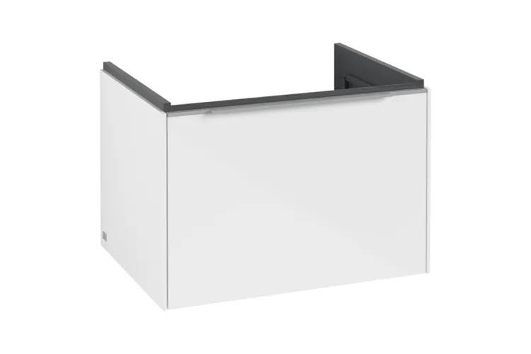 SUBWAY 3.0 Тумба під умивальник 622x429x478 мм Brilliant White, ручки glossy aluminium (C57500VE) image 1