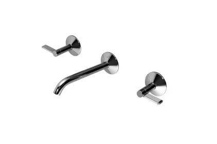 LIGNAGE LUXE, Змішувач для умивальника на 3 отвори, настінний, gold (100379595)