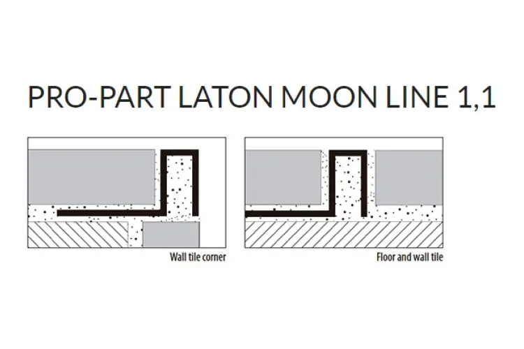 Декоративний профіль PRO-PART LATON MOON LINE 11 мм image 3