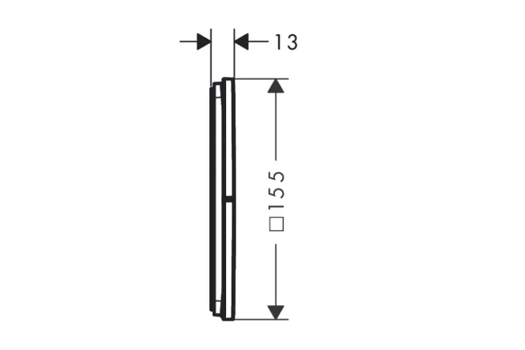 Перемикач ShowerSelect ID Square на 3 функції, Brushed Black Chrome (36780340) зображення 2