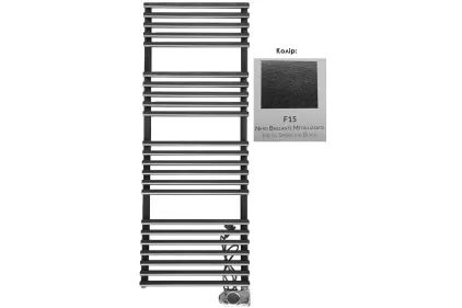 GLORIA ELECTRIC Рушникосушка 1150x580 F15 чорна з термостатом Eco Chrome (3581660050023)