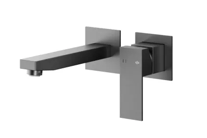 Змішувач для умивальника прихов.монтажу LOGON pvd gun metal grey 5139-810-61 