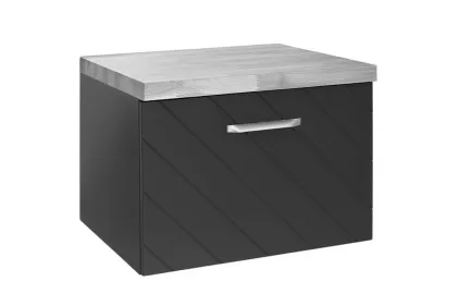 Тумба під умивал.без стільниці FLOO 60 L 60x50x40 +сифон, зол. ручка, візерунок зліва, зелена