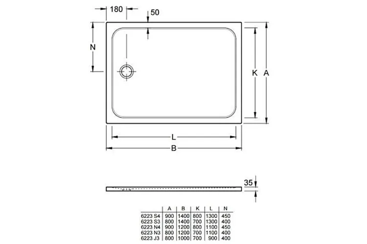 LIFETIME PLUS Піддон 1000х800х18 мм Ceramic® (6223J301) image 4