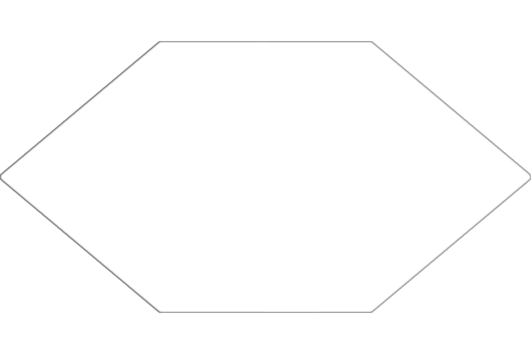 BASIC WHITE KAYAK 17x33 (шестигранник) (плитка для підлоги і стін) image 1