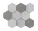 G126 WORLD HEXAGON TEXTURE GREY 29.9x25.9 (мозаїка)