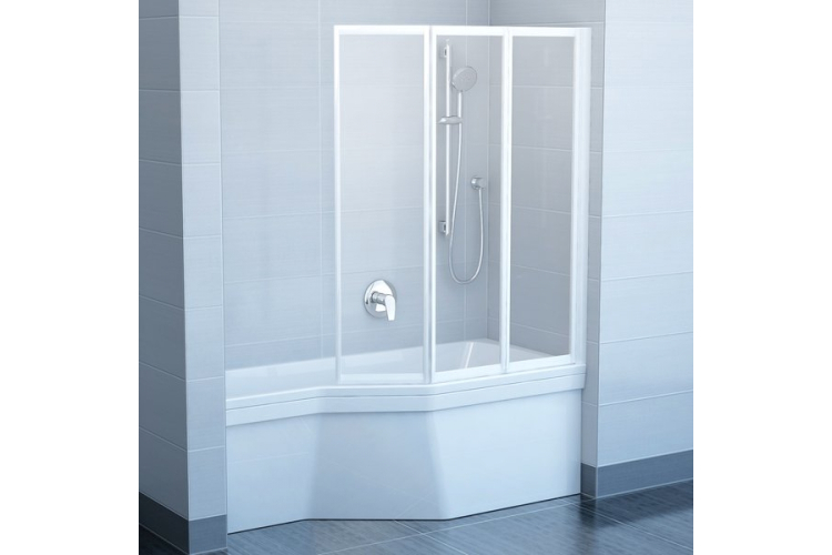 Шторка для ванни VS3-130 Transparent Білий 795V0100Z1 image 1