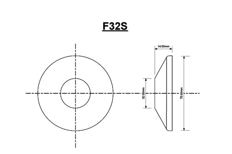 Розета маскуюча стандартна 32 mm, F32S image 2