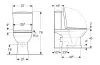 Унітаз-компакт SELNOVA SQUARE + сидіння дюропластове (503.086.00.1) image 3