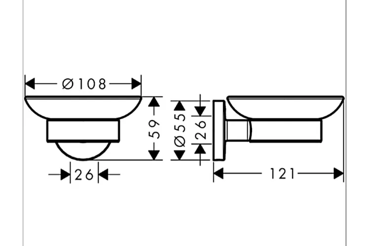 Logis Universal Мильниця підвісна: хромована скляна (41715000) image 2