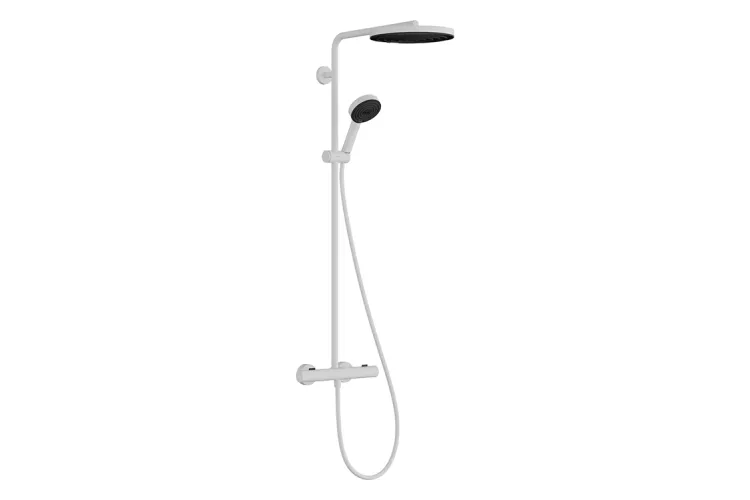 Душова система Pulsify S Puro Showerpipe 260 1jet з Ecostat Fine, Matt White (24236700) зображення 1