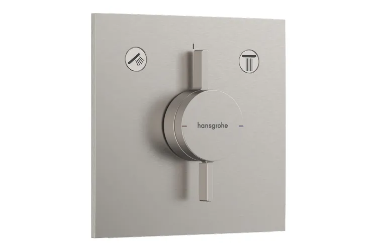 Змішувач прихованого монтажу DuoTurn E на 2 функції, Stainless Steel Optic (75417800) image 1