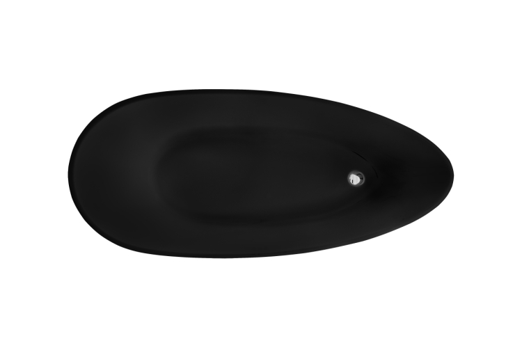 Купити Ванна GOYA  XS ретро 142x62 чорна зовні чорна всередині з сифоном клік-клак  фото №1