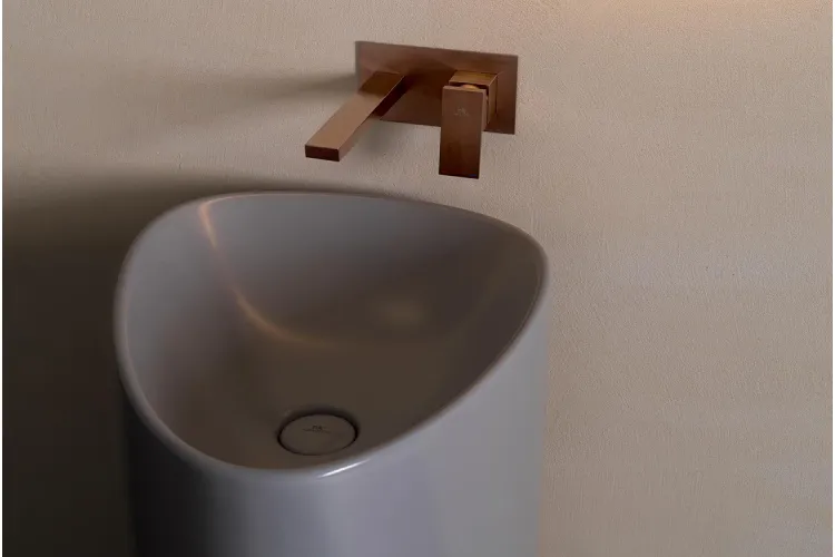 SQUARE, Зовнішня частина змішувача прихованого монтажу для умивальника, brushed copper (100281849)  image 3
