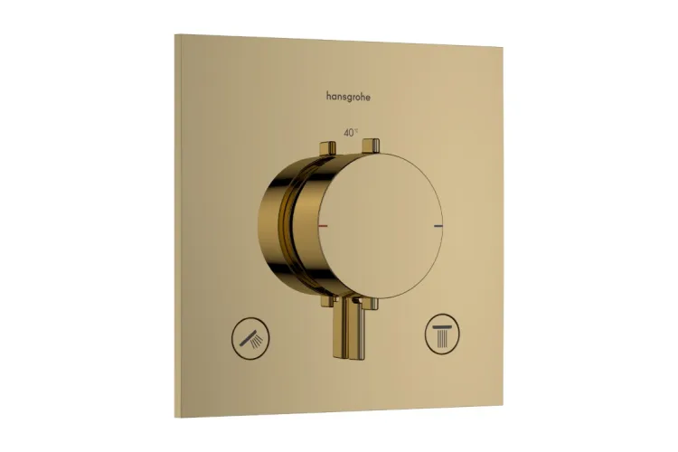 Термостат прихованого монтажу Ecostat Comfort E на 2 функції Polished Gold Optic (33711990) image 1