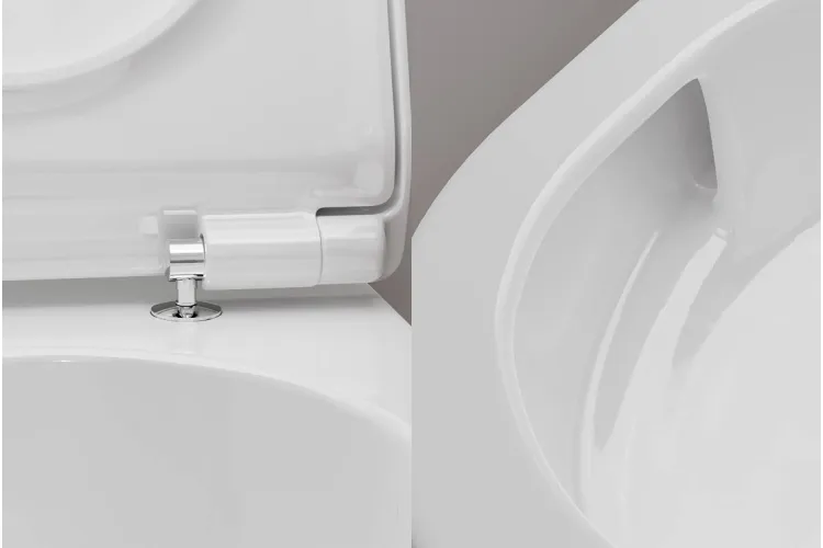 Унітаз підвісний EluPura S 540 мм AquaHelix Flush, SmartClean, із сидінням SoftClose and QuickRelease, Slim (61115450) зображення 4