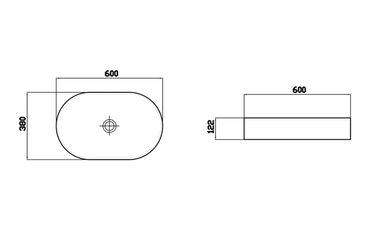 Умивальник Echo Curve Max White Matt 60 см зображення 5