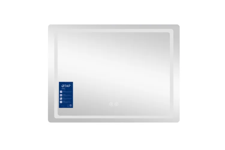 Qtap Mideya Дзеркало 800х600 прямокутне, LED з антизапотіванням Touch зображення 3