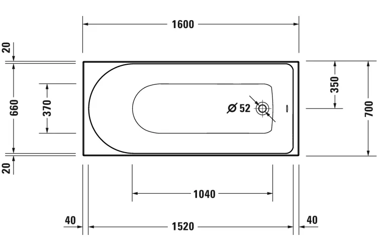 D-NEO Ванна 160x70 см акрилова (700472000000000) image 4