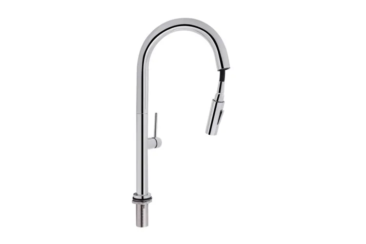 QT Lenicka Змішувач кухонний з висувним виливом, Chrome (k35) image 2