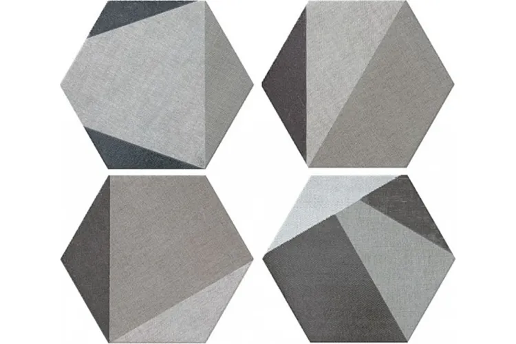 K·38 HEXTANGRAM FABRIC GREY 28.5х33 (плитка для підлоги і стін) image 3