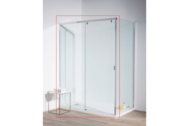 Двері душові S+LINE 9C 120, ліві, 2000 h, скло 8 мм прозоре, профіль хром (100168454) image 1