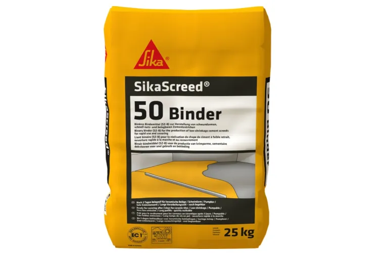 SikaScreed-50 Binder Швидкотверднучий цемент для стяжок 25 кг зображення 1