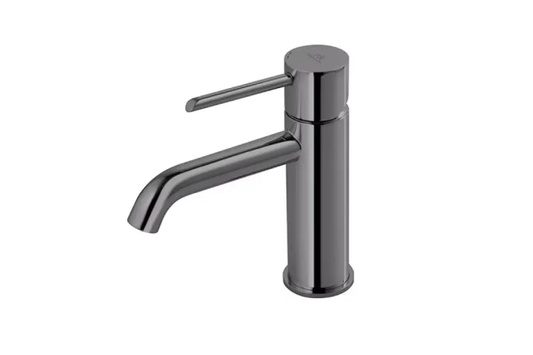 ROUND, Змішувач для умивальника 160 мм, керамічний картридж, d35 мм, аератор"plus", підключення 3/8", titanium (100355584) зображення 1