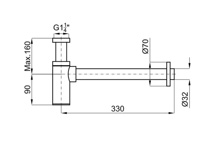 ROUND сифон для умивальника, brushed copper (100318453) зображення 4