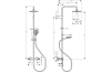 Купити Душова система Vernis Blend Showerpipe 200 1jet з термостатом Matt Black (26276670) фото №2