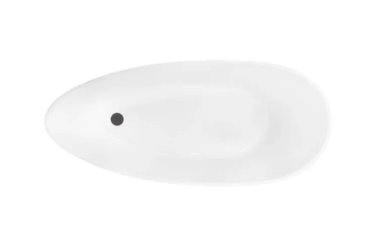 Ванна акрилова GOYA  XS ретро 142x62 з сифоном клік-клак gun metal зображення 2