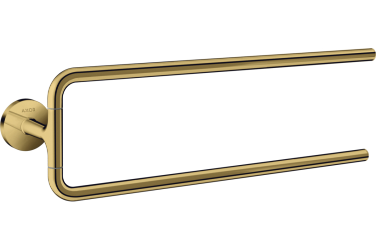 Рушникотримач 49 см поворотний подвійний Axor Universal Circular, Polished Gold Optic (42822990)