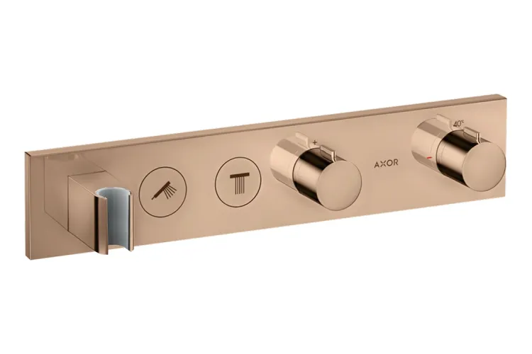 Термостат для 2-х споживачів Axor Select, прихований монтаж, Polished Red Gold 18355300 зображення 1