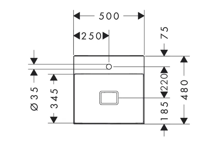 Умивальник Xevolos E 500/480 з отвором, без переливу, SmartClean White (61088450) image 6