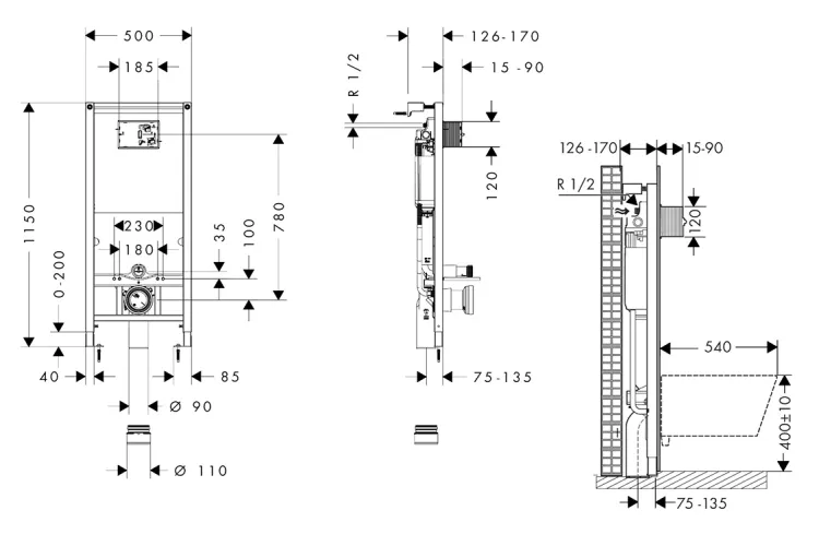 Унітаз підвісний EluPura S в комплекті з інсталяцією iFrame 60301200 image 6