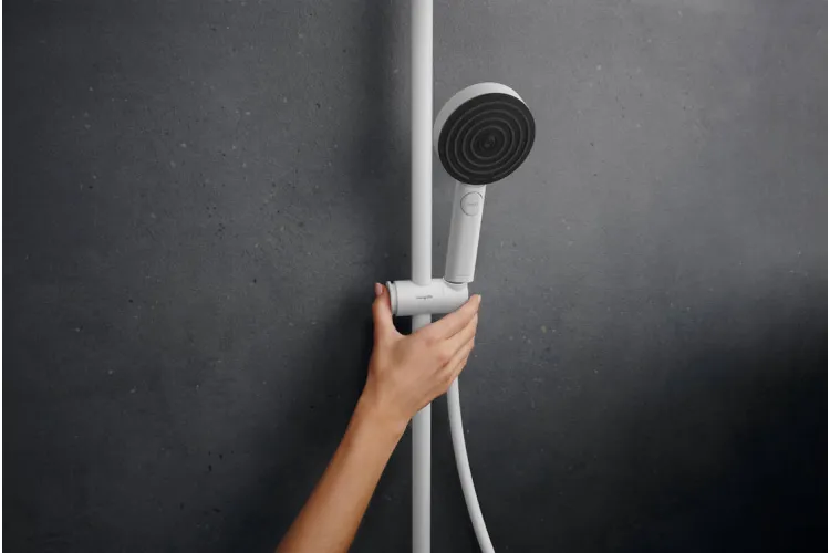 Душова система Pulsify S Puro Showerpipe 260 1jet з Ecostat Fine, Matt White (24236700) зображення 3