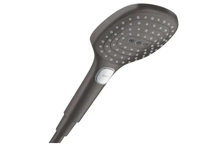 Ручний душ Raindance Select E PowderRain 120 3jet P EcoSmart (28728340) Brushed Black Chrome зображення 1