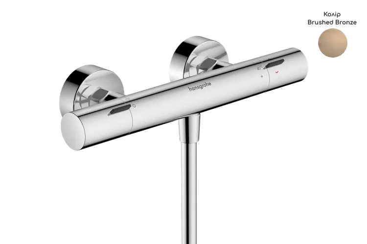 Змішувач з термостатом для душу Ecostat Fine, Brushed Bronze (13324140) зображення 1
