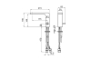LOUNGE Змішувач для умивальника білий: аератор / ефект каскаду / керамічний картридж d25мм / підключення 3/8" (100073047) image 2