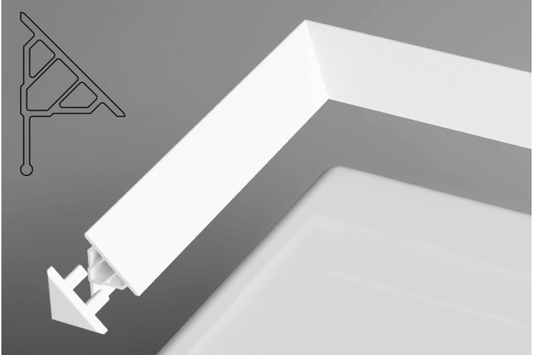Декоративна планка для ванни 10 мм/2 мм, біла XB452000001 зображення 1