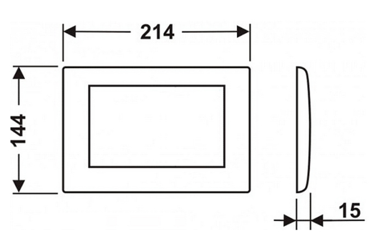 Панель змиву TECEplanus з двома клавішами хромована глянцева (9240321) image 2