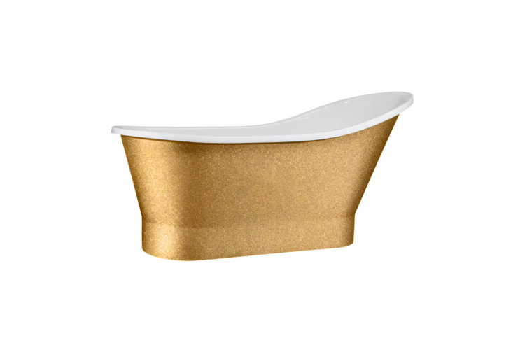 Ванна акрилова GLORIA GLAM золота 160х68 з сифоном клік-клак зображення 1