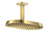 Верхній душ Axor ShowerSphere 370х220 1jet EcoSmart зі стельовим кронштейном, Polished Gold Optic (39761990) зображення 1