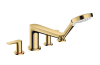 Змішувач Talis E врізний на край ванни на 4 отвори Polished Gold Optic (71748990) image 1