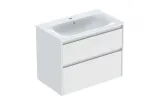 Тумба +  умивальник SELNOVA SQUARE SLIM RIM, 80 см, білий (504.139.00.1)