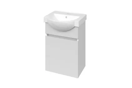 Тумба МІРА біла з умивальником Акцент/FREJA 45 підвісна права 1 дверка