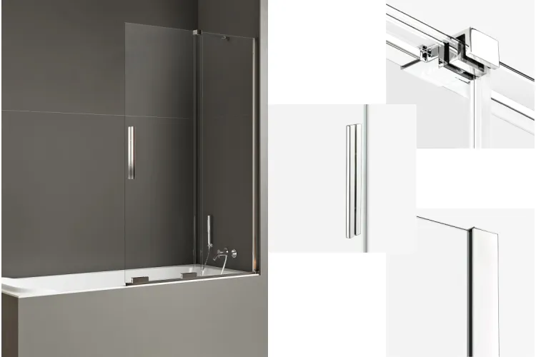 Шторка для ванни SMART 90x150 скло clear ACTIVE SHIELD 8mm image 1