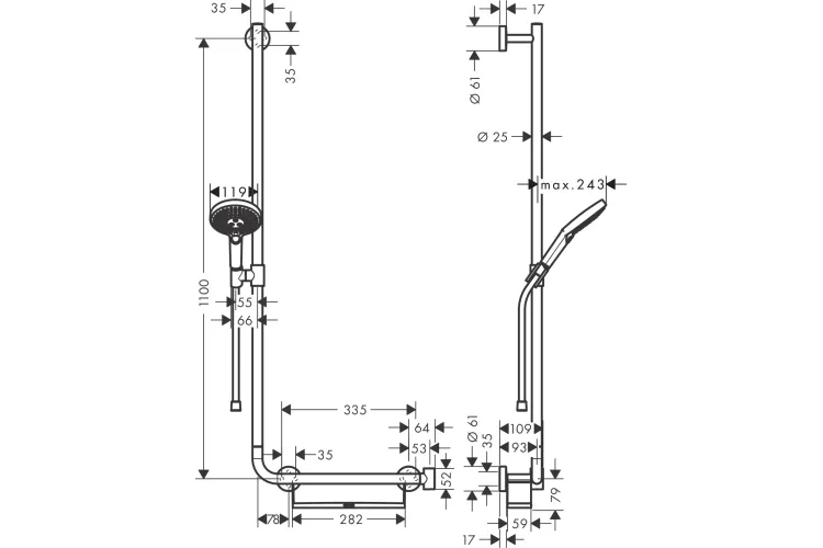 Душовий набір Raindance Select S 120/110 см 3Jet Chrome (26324000) зображення 3