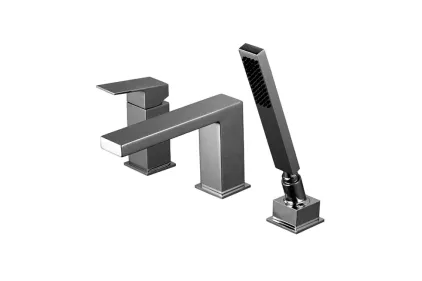 SQUARE, Зовн. частина врізного змішувача на борт ванни на 3 отвори, titanium (100284624)